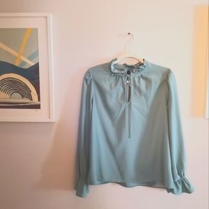 J. Crew blue blouse